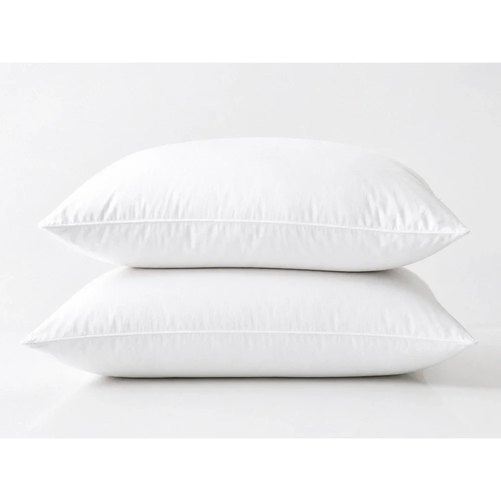 Luxury Pillow Set of 2 White Bed Sleeping Pillows Plush Soft Hotel Style New